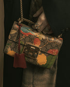 -SPECIAL- "GUCCI" Michele-era floral padlock design chain shoulder bag