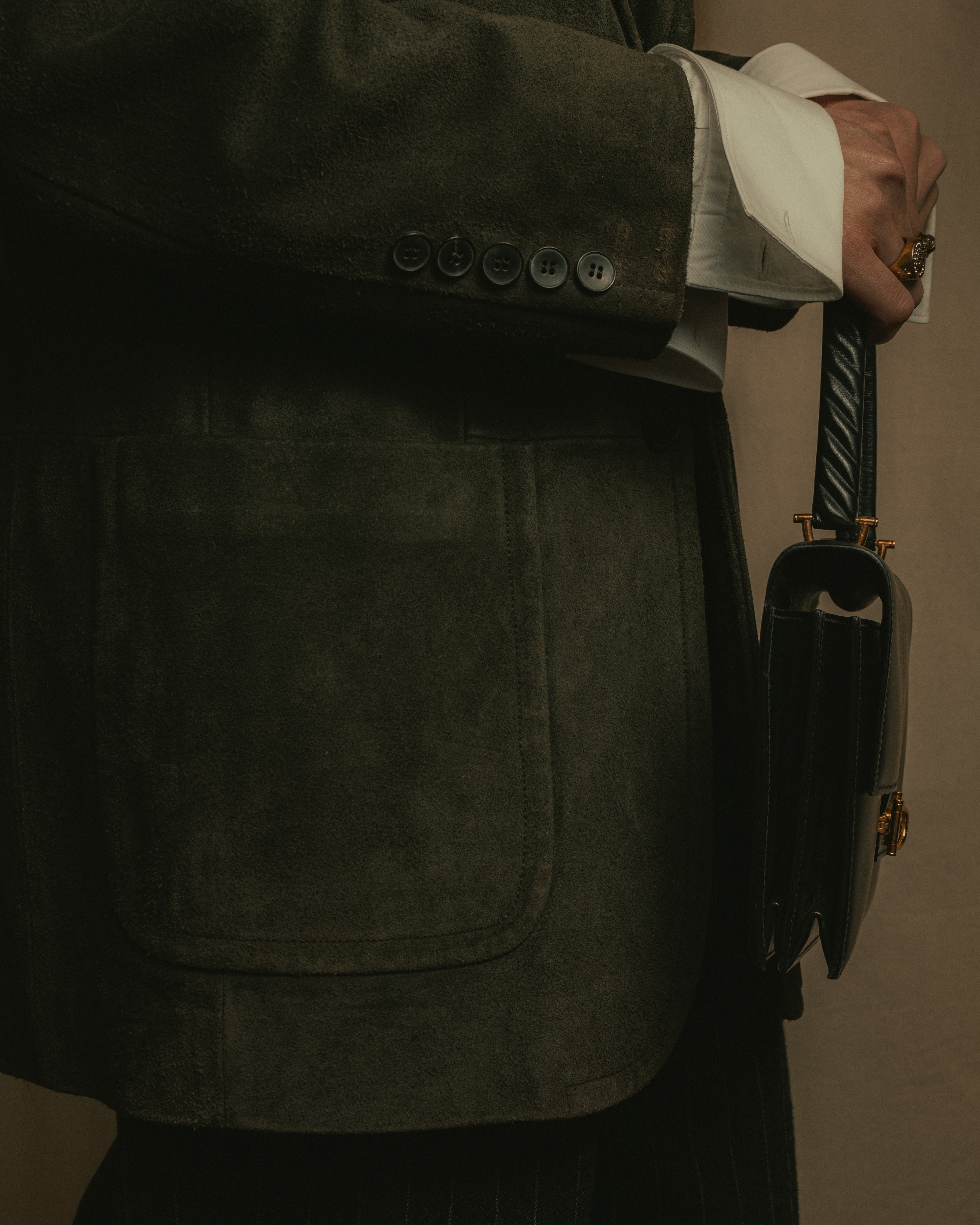 -SPECIAL- "GUCCI" 90’s Tom ford design suede tailored jacket