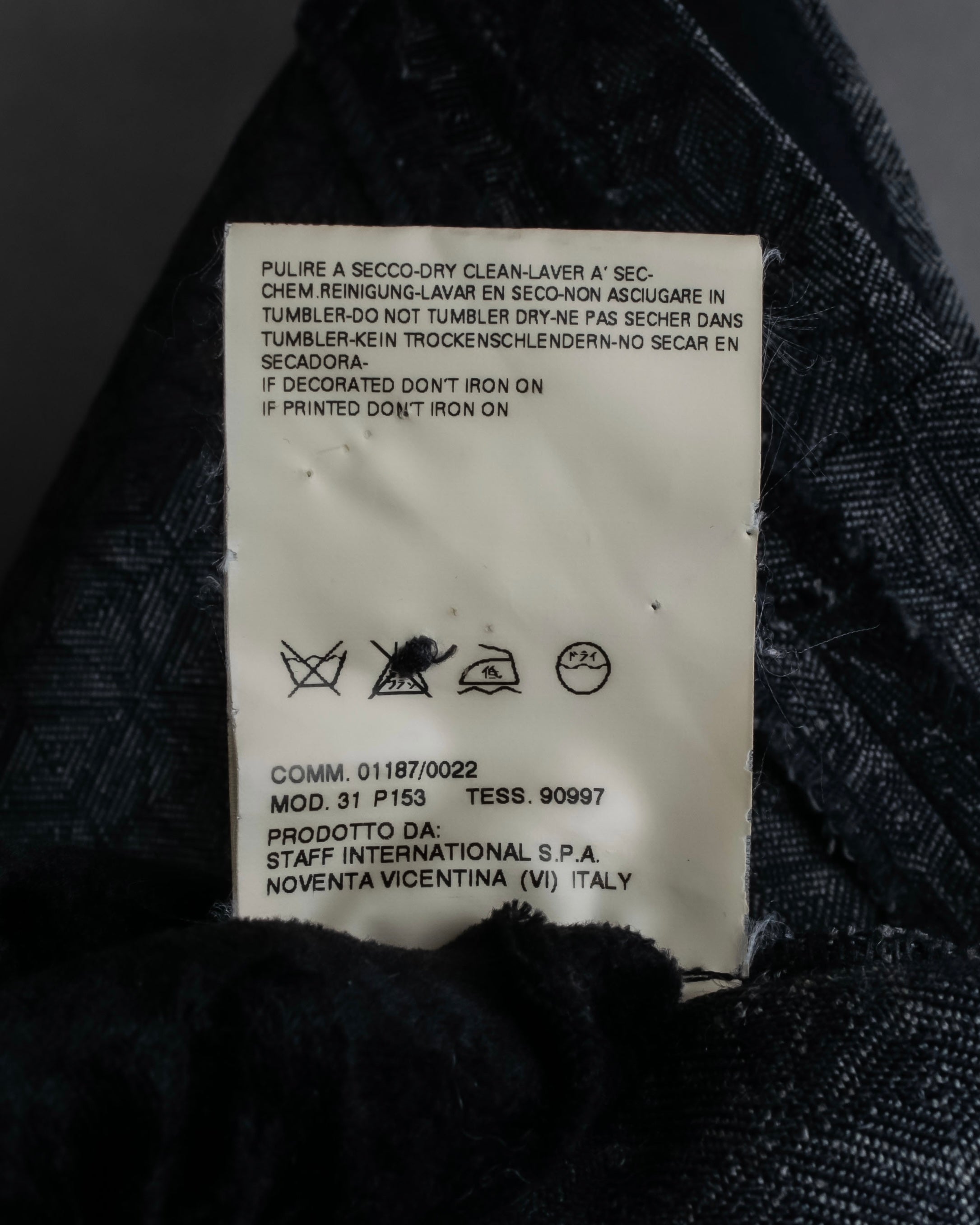 "Maison Martin Margiela" Geometric pattern high waist slim slacks