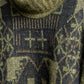 "FENDI" Artistic all over print oversized turtleneck knit