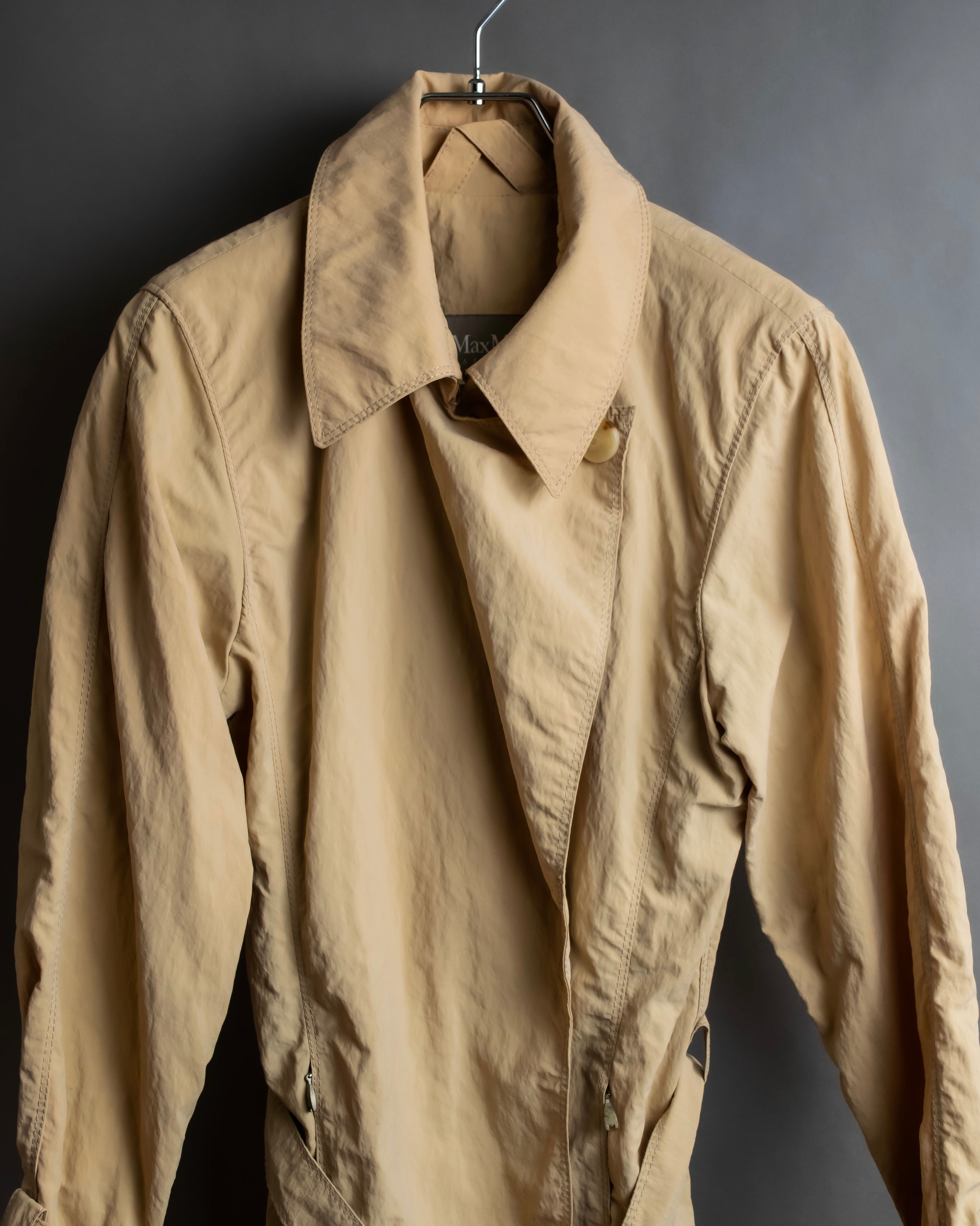 "Max Mara" Hooded mid-length lightweight coat