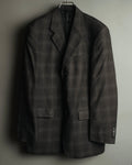 “PRADA” 90’s-00’s Wool cashmere checked tailored jacket