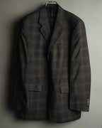 “PRADA” 90’s-00’s Wool cashmere checked tailored jacket