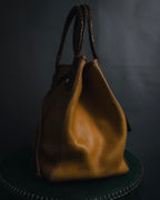 "LOEWE" 90’s drawstring leather bucket bag