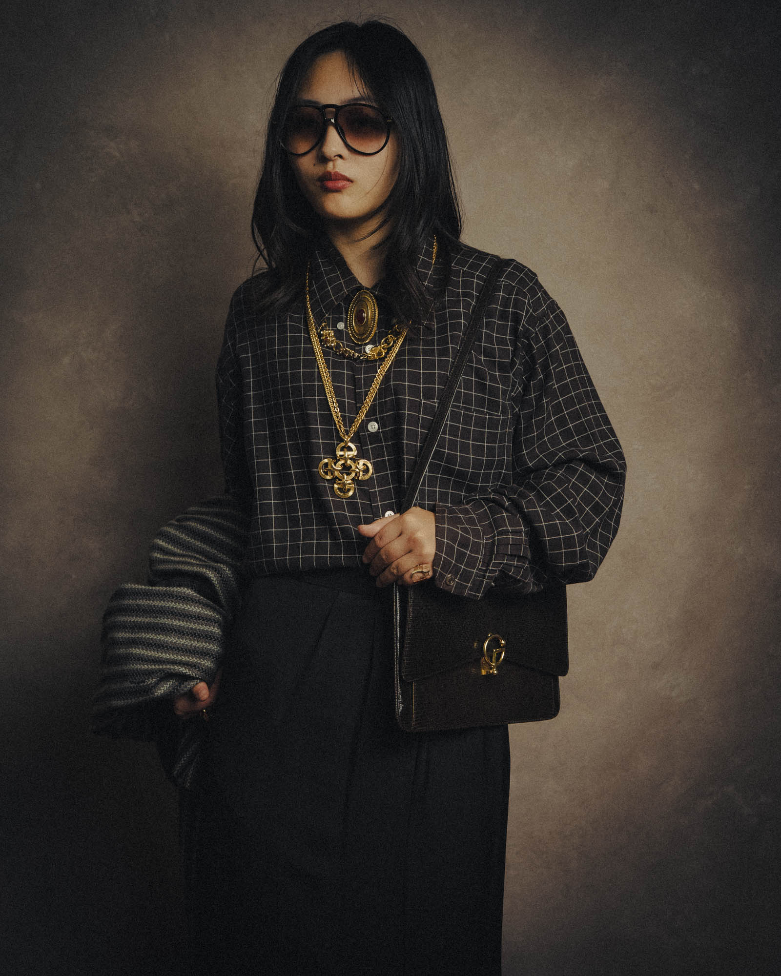 -SPECIAL- “Lucien Piccard” 70’s-80’s Gold tone cross pendant necklace