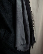 "CHANEL" Logo engraved design cashmere super large stole