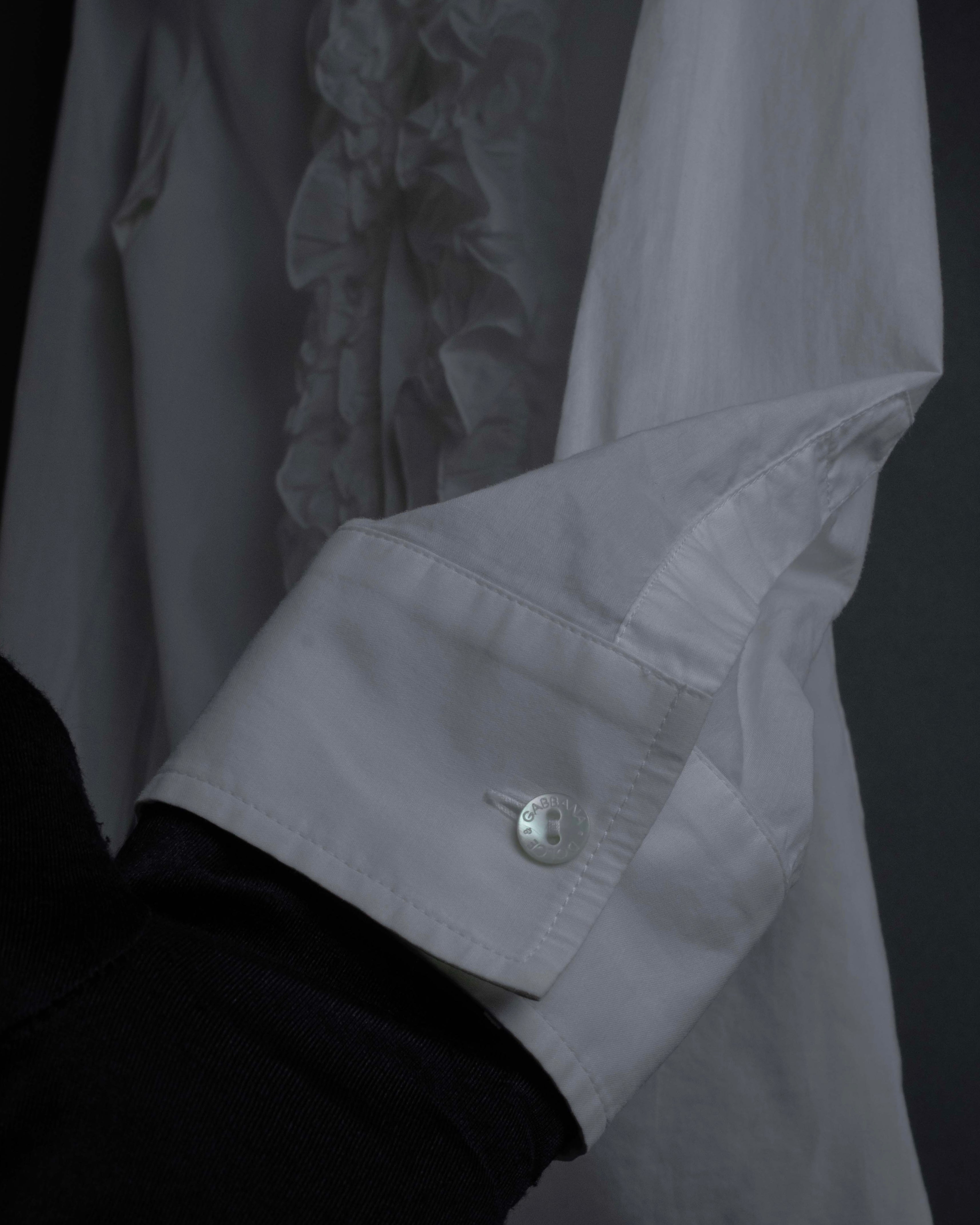 "Dolce & Gabbana" Tiered frill design white shirt