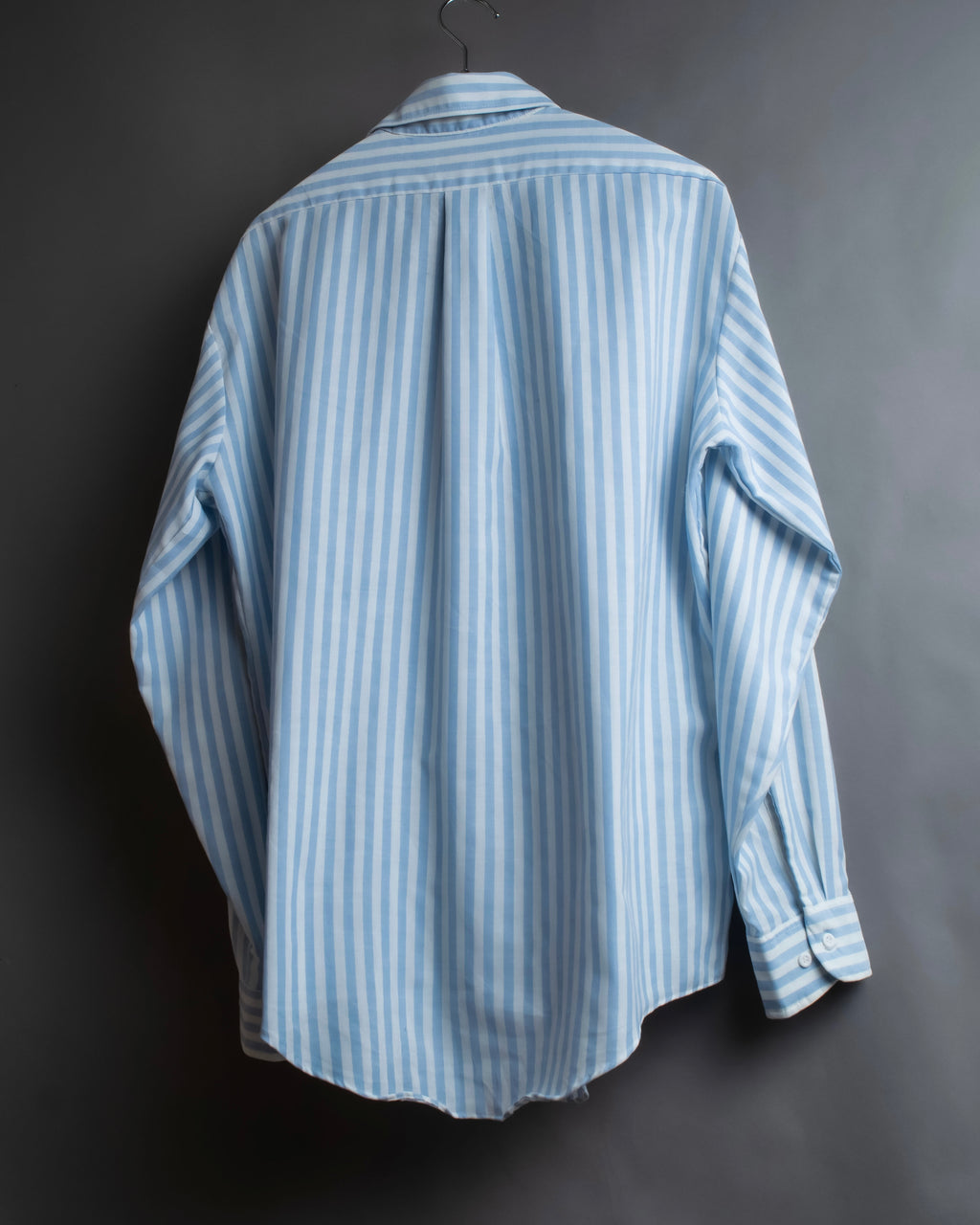 "Vintage light blue striped button-down shirt"