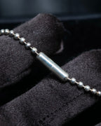 "GUCCI" Ball chain logo engraved plate bracelet