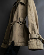 "BURBERRY" Selvedge denim trench detail jacket