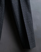 "Maison Martin Margiela" Geometric pattern high waist slim slacks