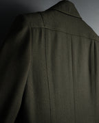 -SPECIAL- "HERMES" 90's Military-inspired zip design tailored jacket