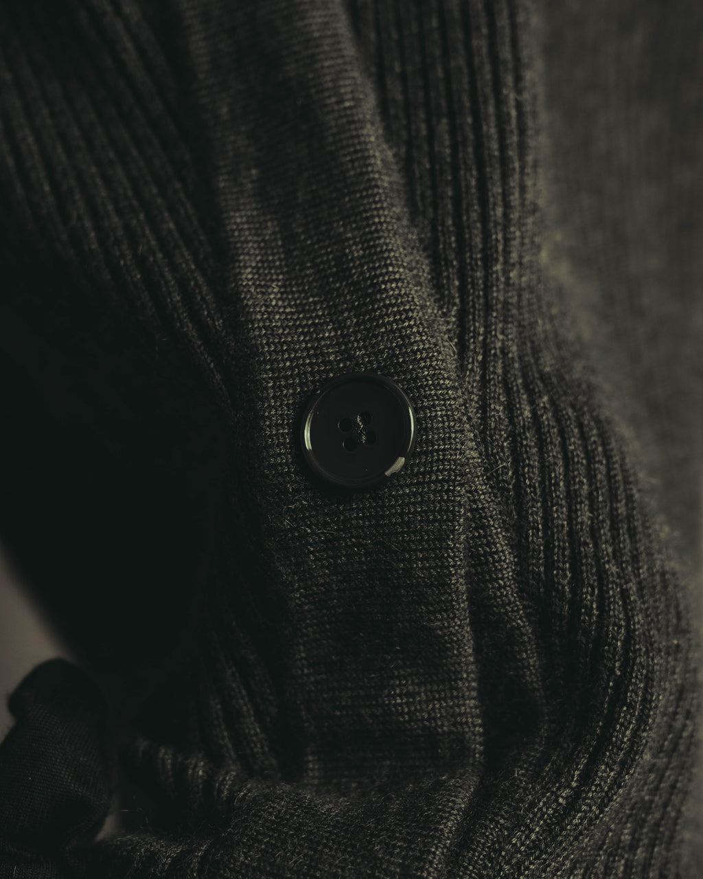 “HERMÈS” 00’s-10’s Cashmere silk ribbed V-neck cardigan