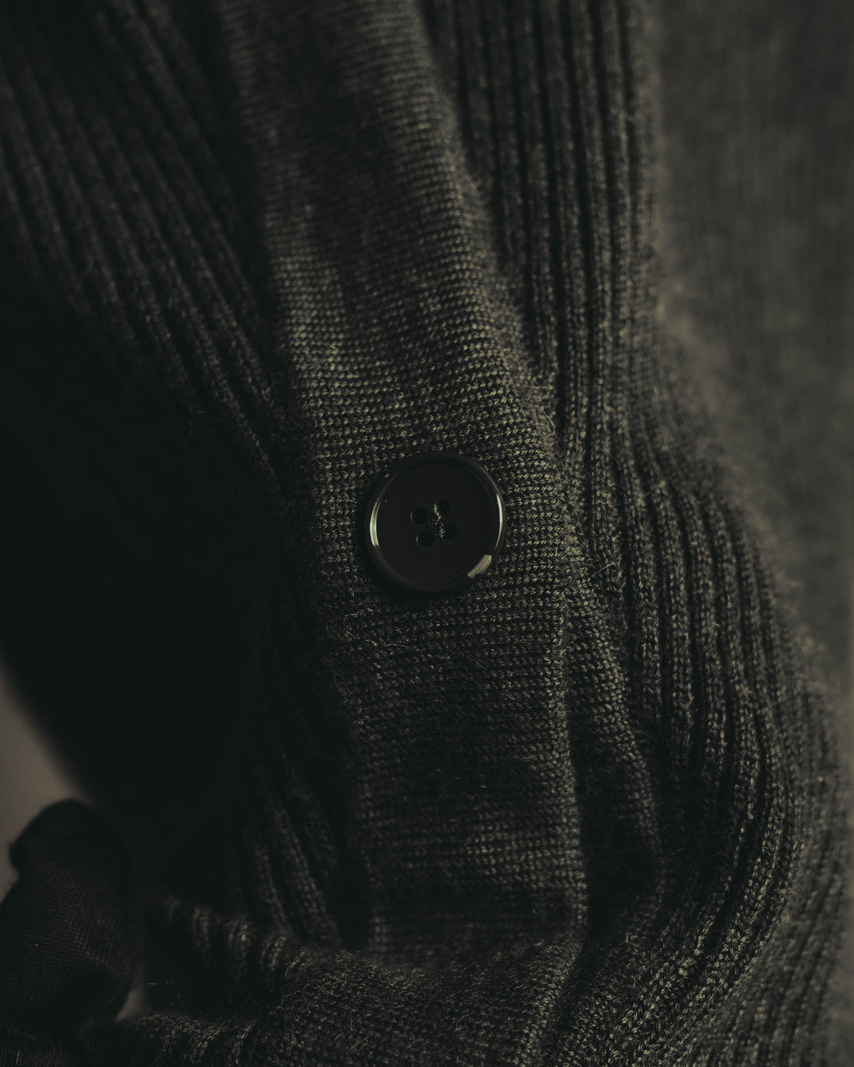 “HERMÈS” 00’s-10’s Cashmere silk ribbed V-neck cardigan