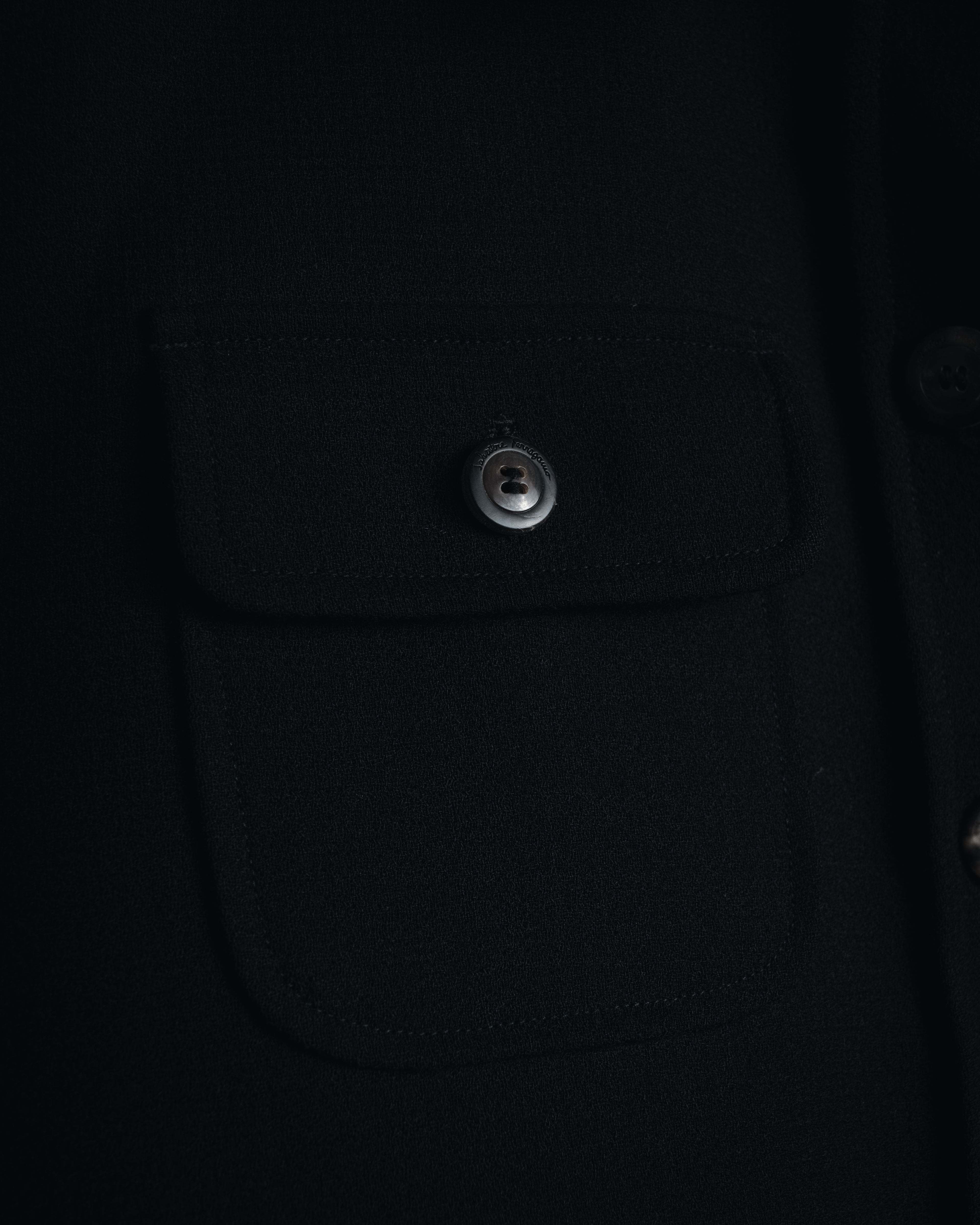 "Salvatore Ferragamo" 90’s signature engraved buttons wool shirt jacket