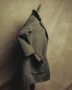 “BALENCIAGA” 00’s-10’s Wool angora wide-lapel coat