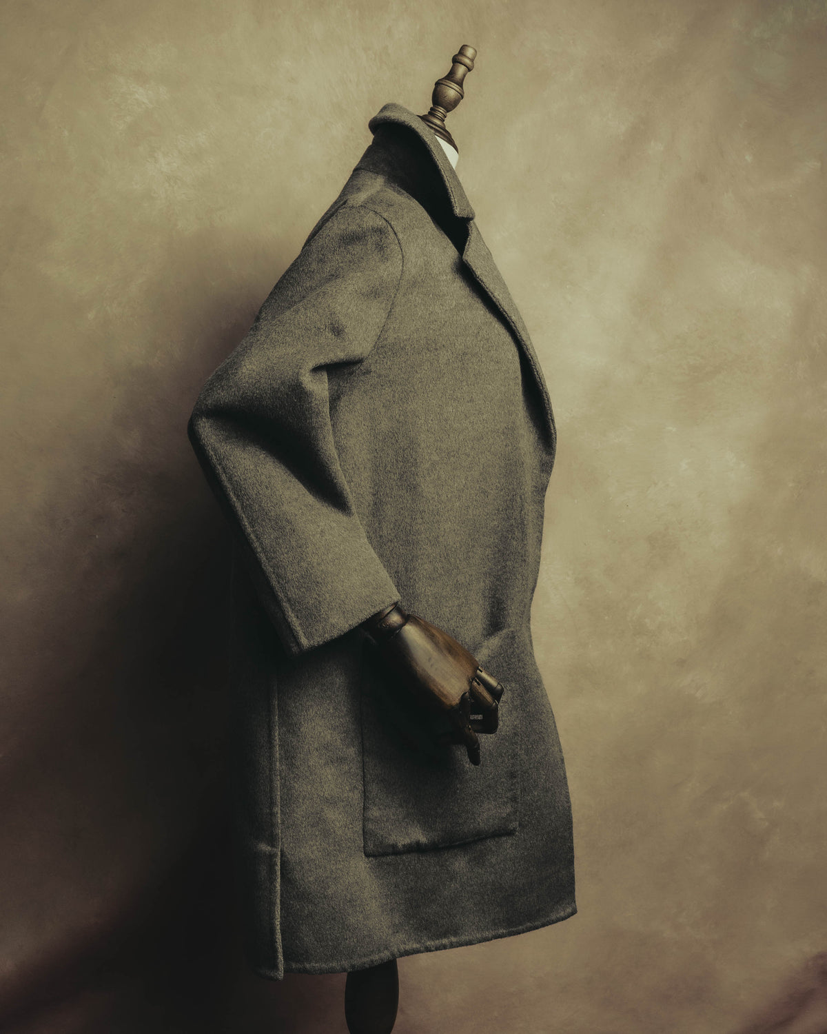 “BALENCIAGA” 00’s-10’s Wool angora wide-lapel coat