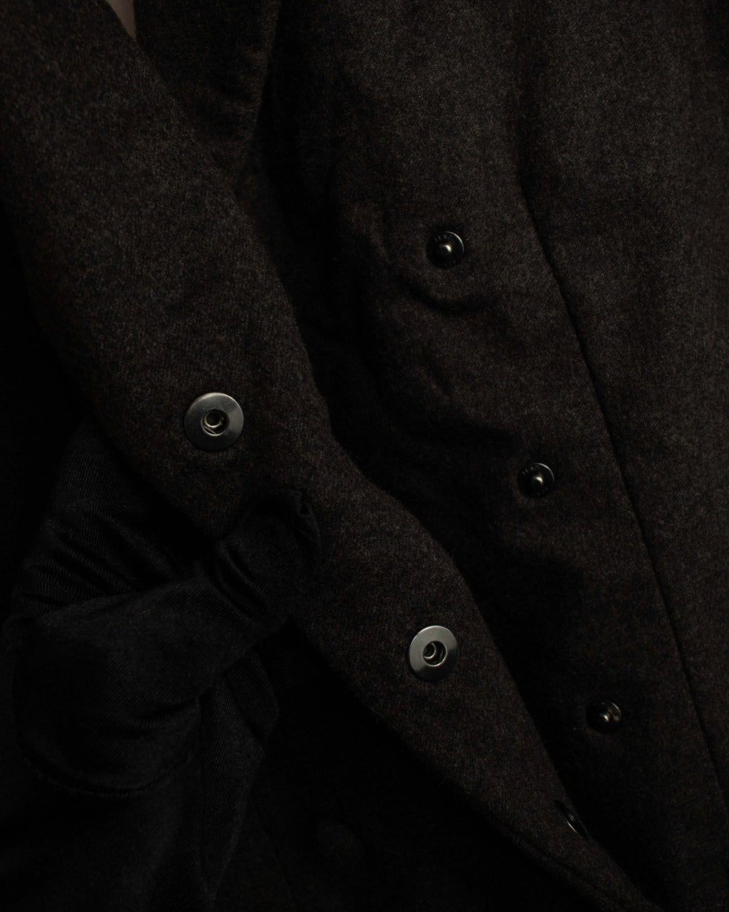 "FENDI" Double-breasted heavy duty wool flannel jacket