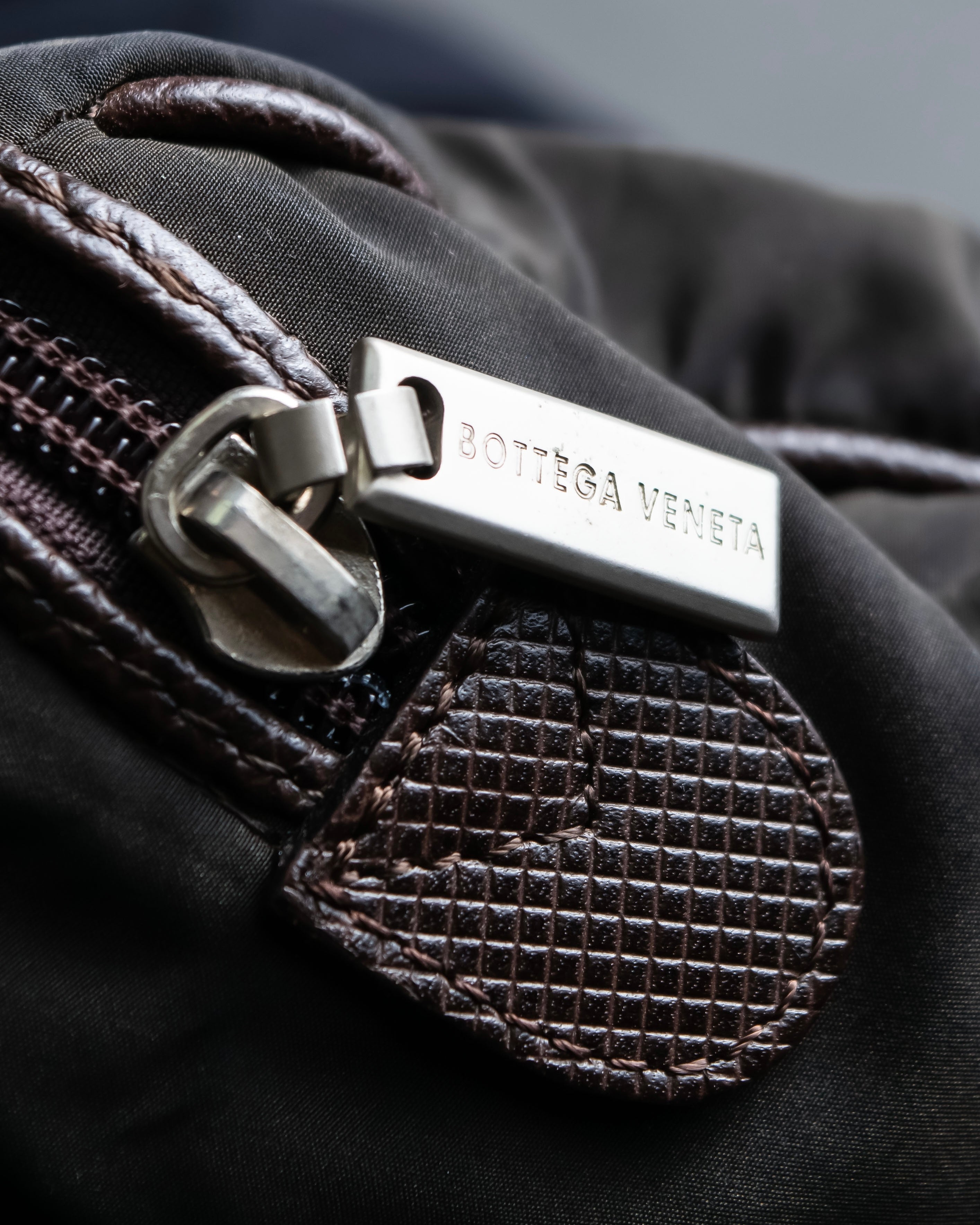 "BOTTEGA VENETA" 2way logo plate nylon bag