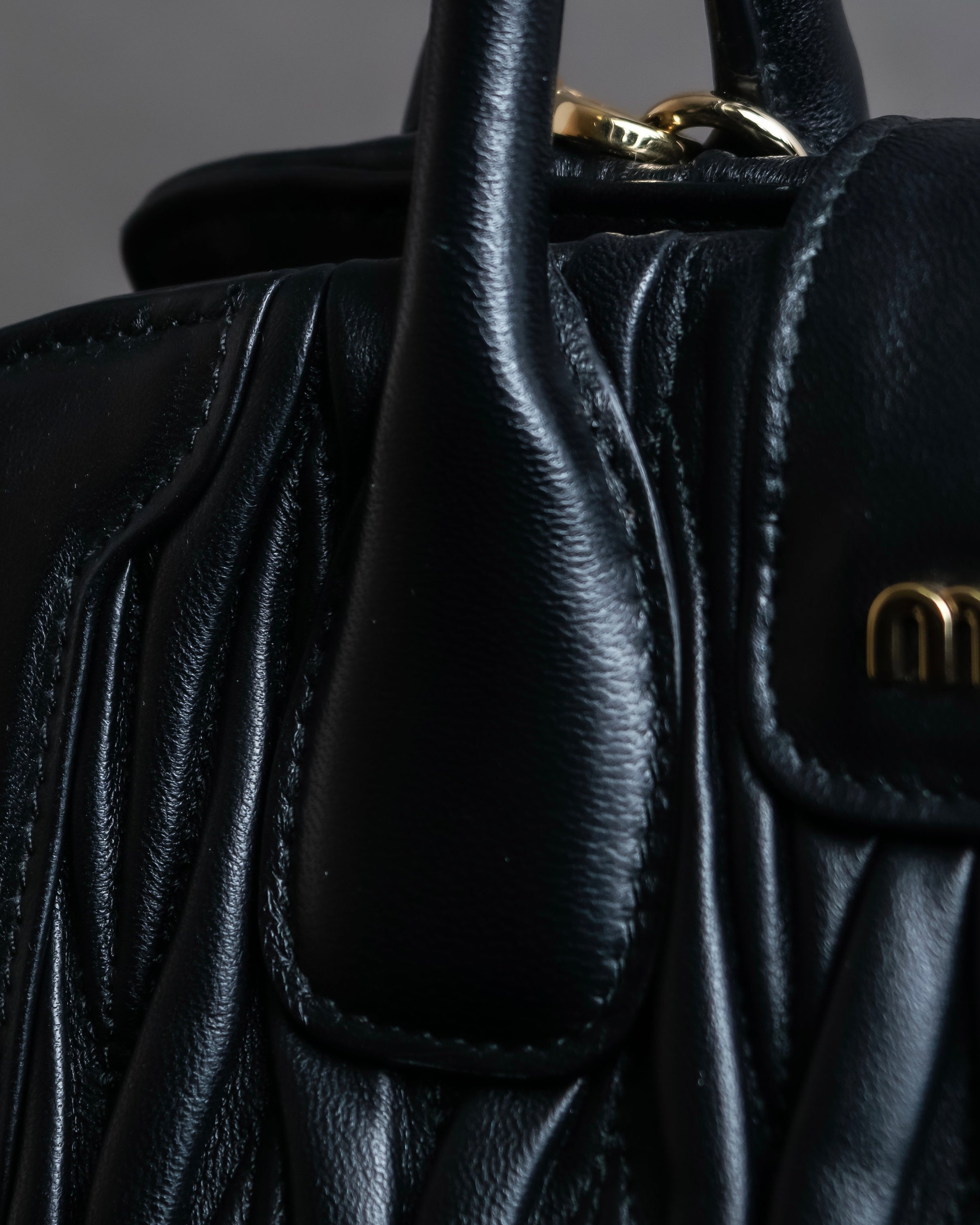 "MIU MIU" Matelasse design 2way leather bag