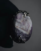 "YVES SAINT LAURENT" 00’s Amethyst stone signet ring