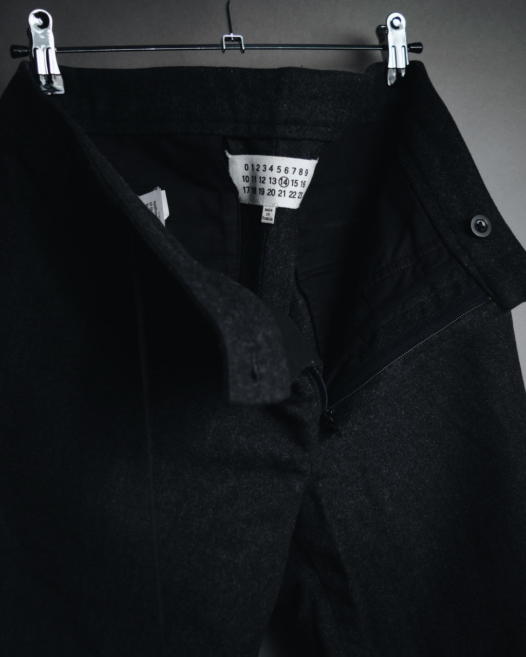 "Maison Margiela" 2016AW drawstring wool tailored slacks