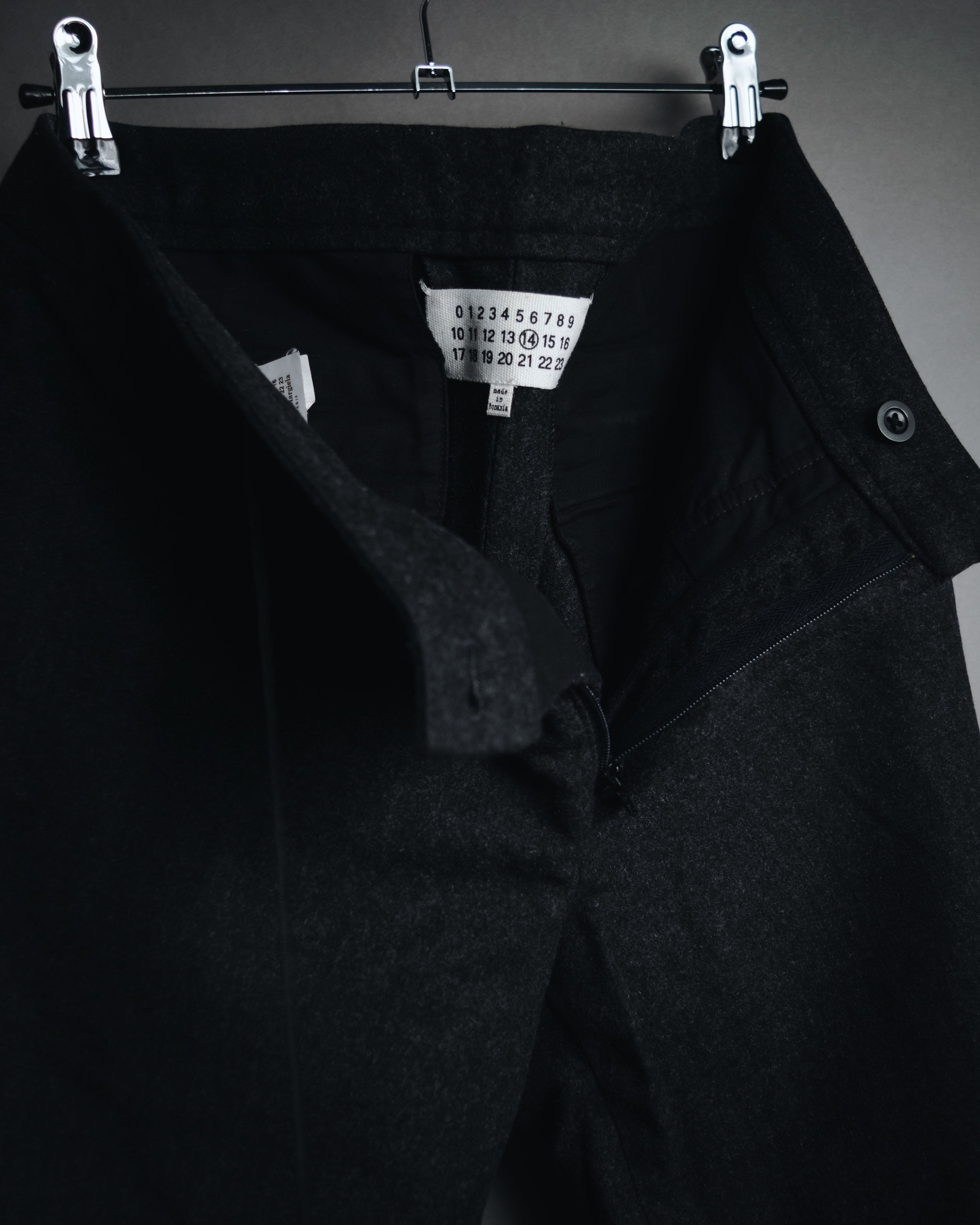 "Maison Margiela" 2016AW drawstring wool tailored slacks