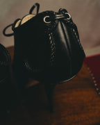 -SPECIAL- “Christian Dior” 00’s Ornate metal heel lace-up ankle boots