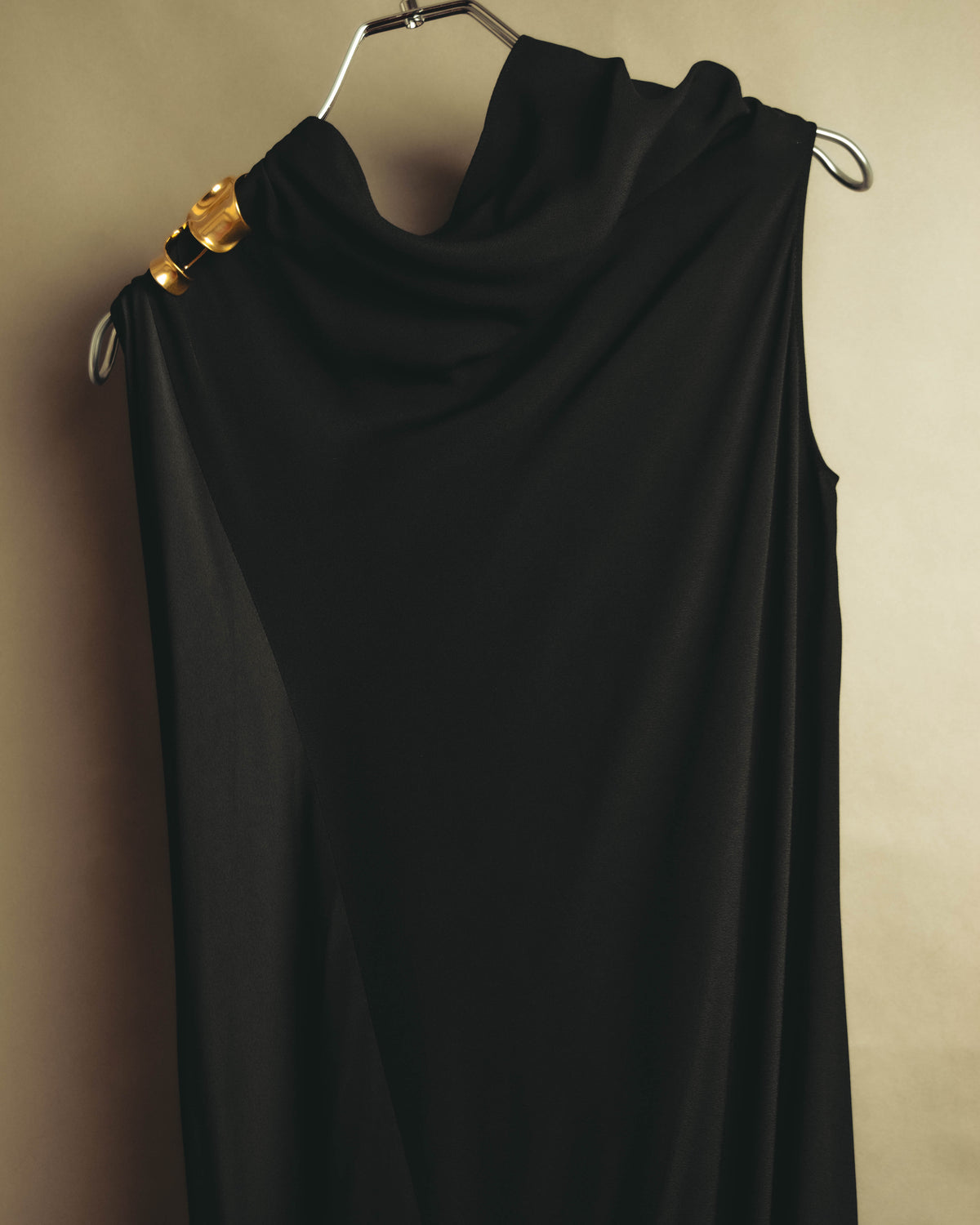 -SPECIAL- "FERRAGAMO" 2020's Sculpturally draped asymmetric maxi dress