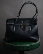 “Salvatore Ferragamo” 90's–00's Gancini leather handbag