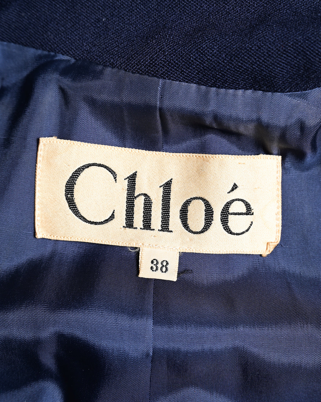 Chloe/ Beautiful A-Line Silhouette Trench Coat Navy