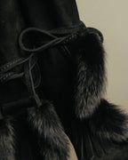 “YVES SAINT LAURENT“ Fur trimmed suede winter boots