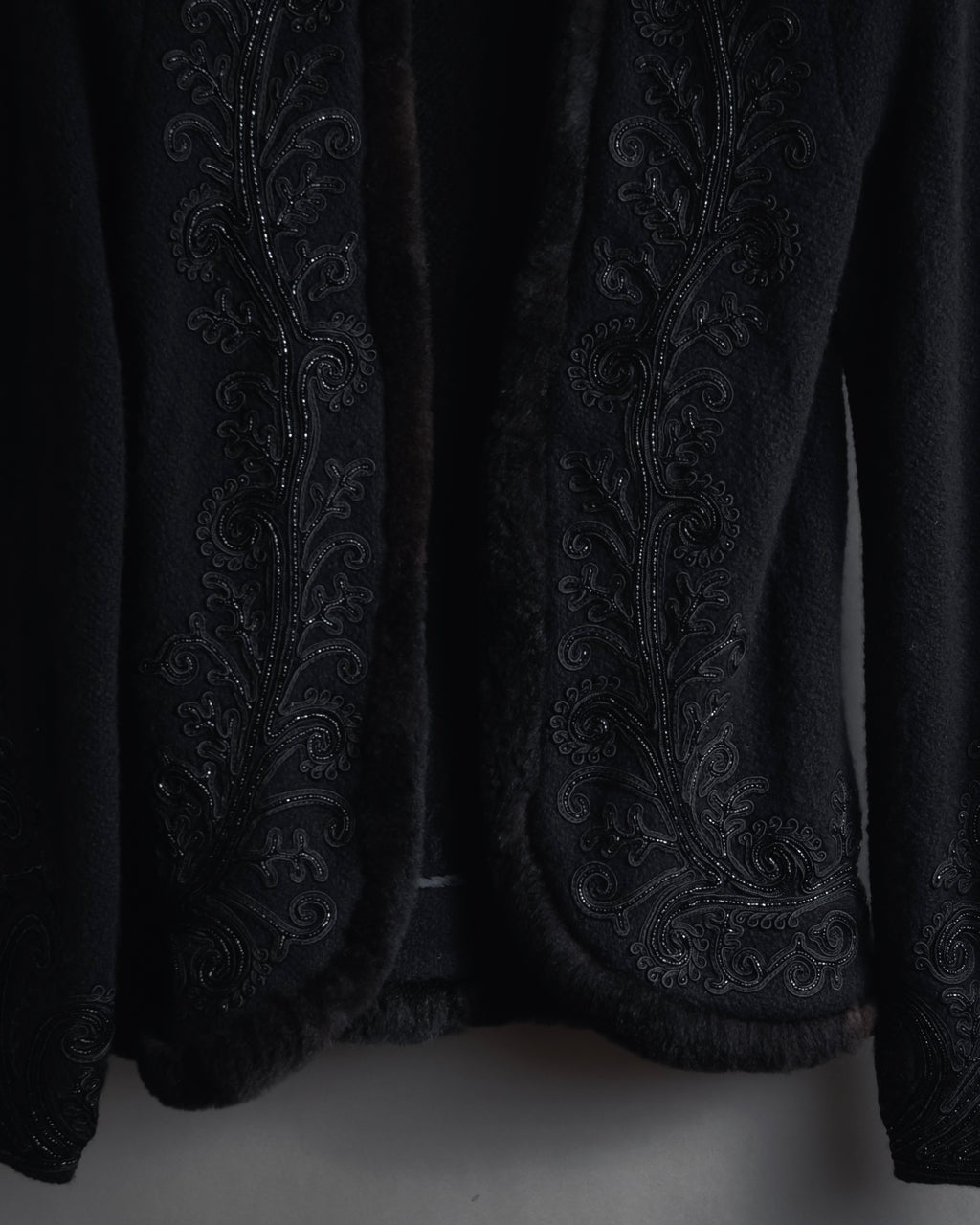 Chaqueta de piel con bordado de cuentas de los años 00 de Ralph Lauren