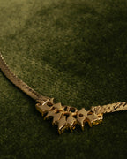"Christian Dior" 80's-90's Rhinestone logo necklace