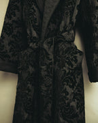 “DOLCE&GABBANA” Late 2010’s-early 2020’s Baroque jacquard belted robe coat