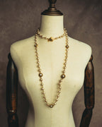 -SPECIAL- "CHANEL" 90's Pearl and crystal embellished long necklace