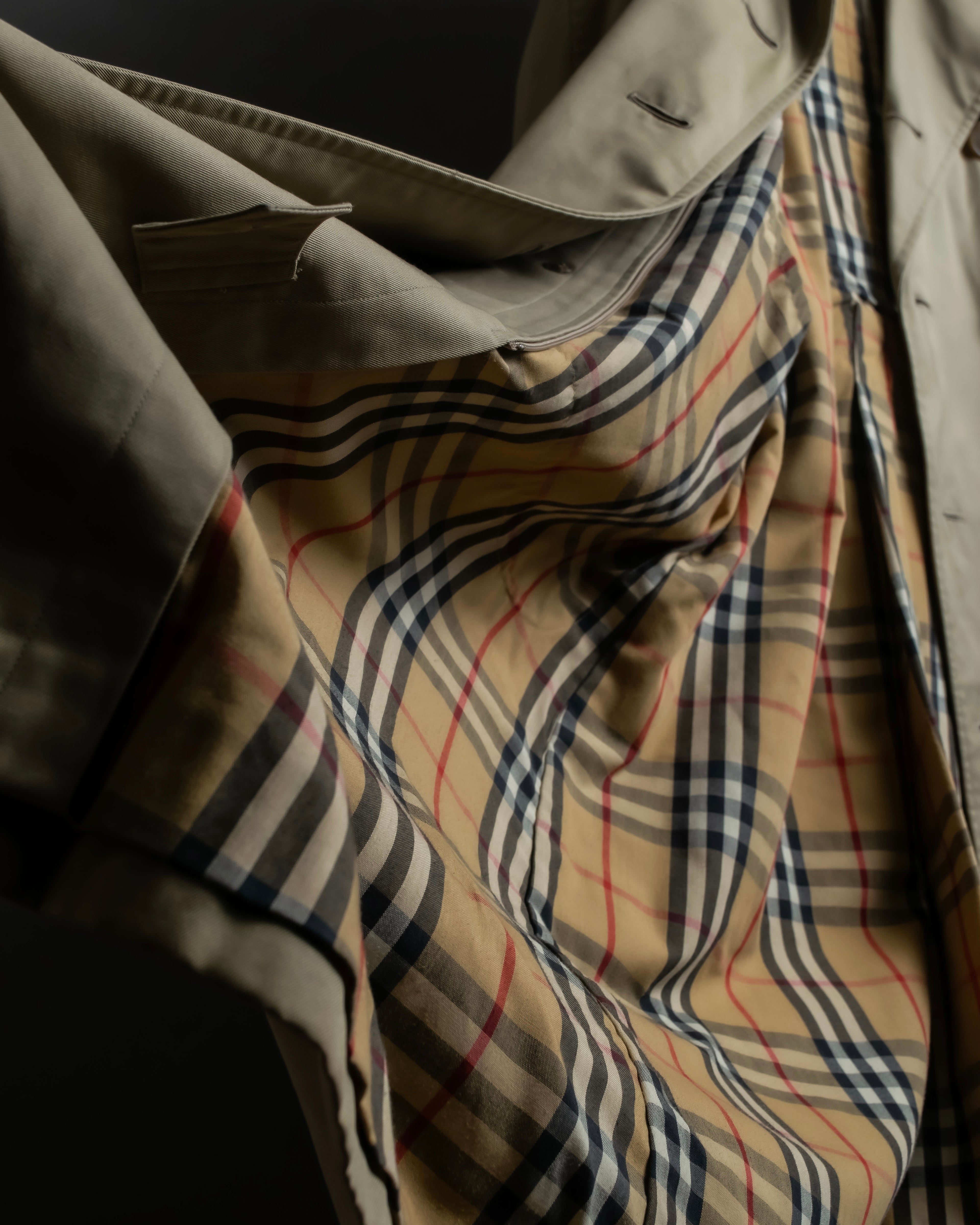 "BURBERRYS" Military detail long trench coat