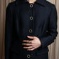 "ALBERTA FERRETTI" Large button shaped flare silhouette soutien collar coat