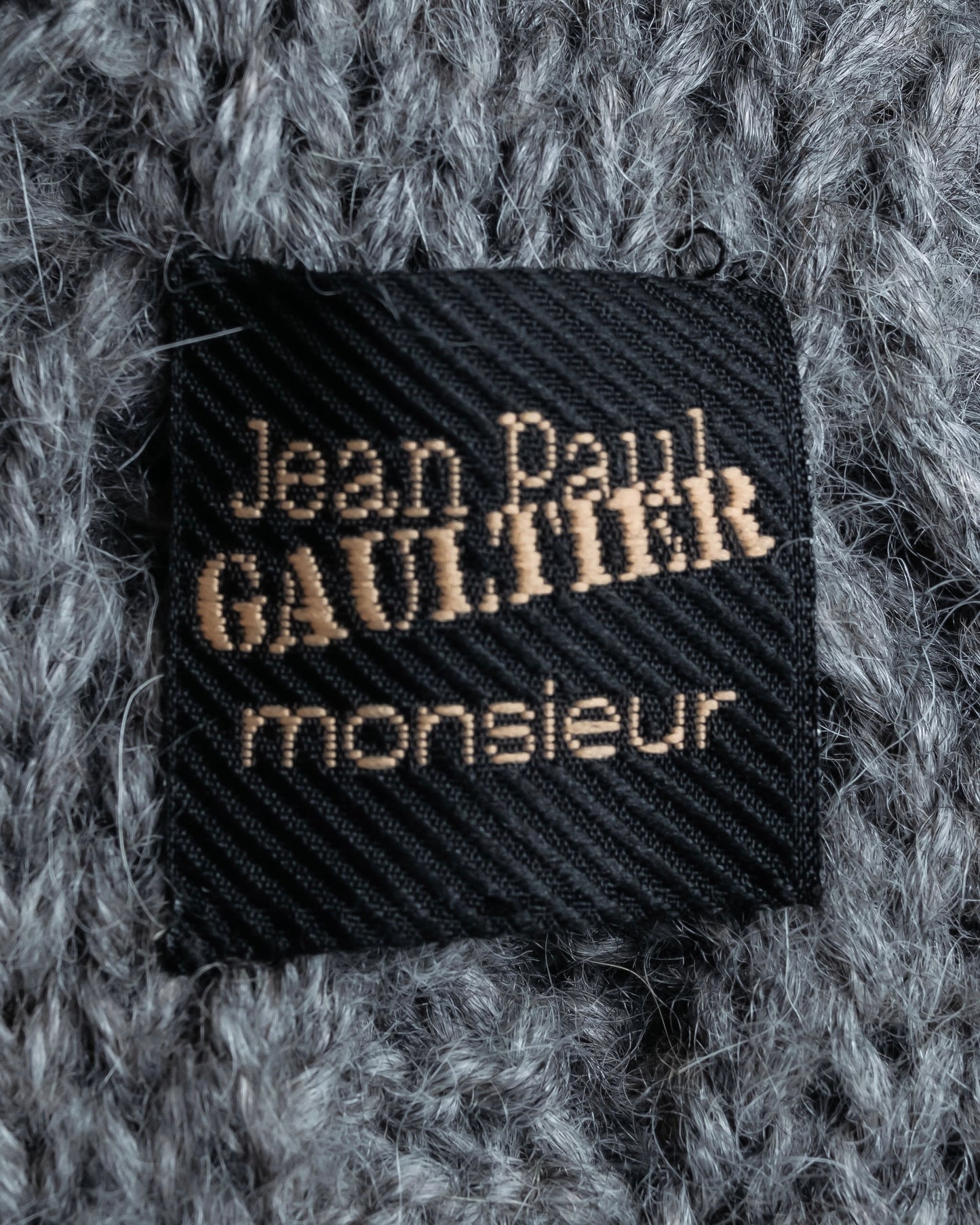 "JEAN PAUL GAULTIER" Cable knit design hooded pullover