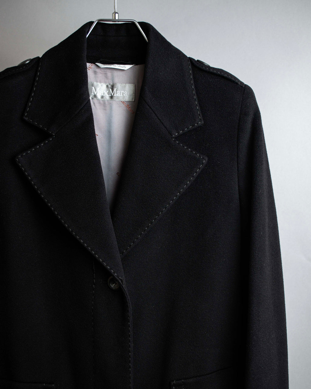 "Max Mara" Stitch design draping chester coat