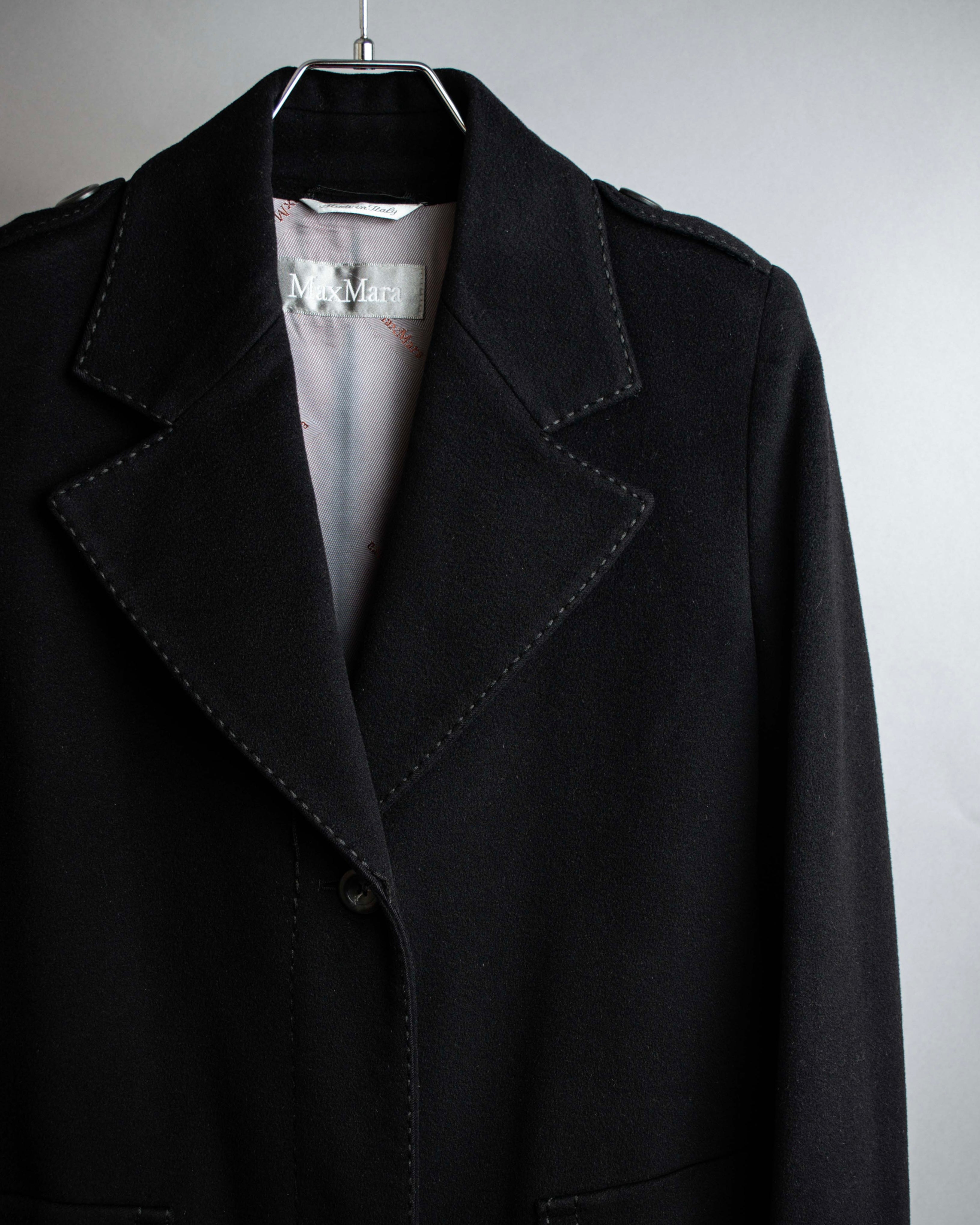 "Max Mara" Stitch design draping chester coat
