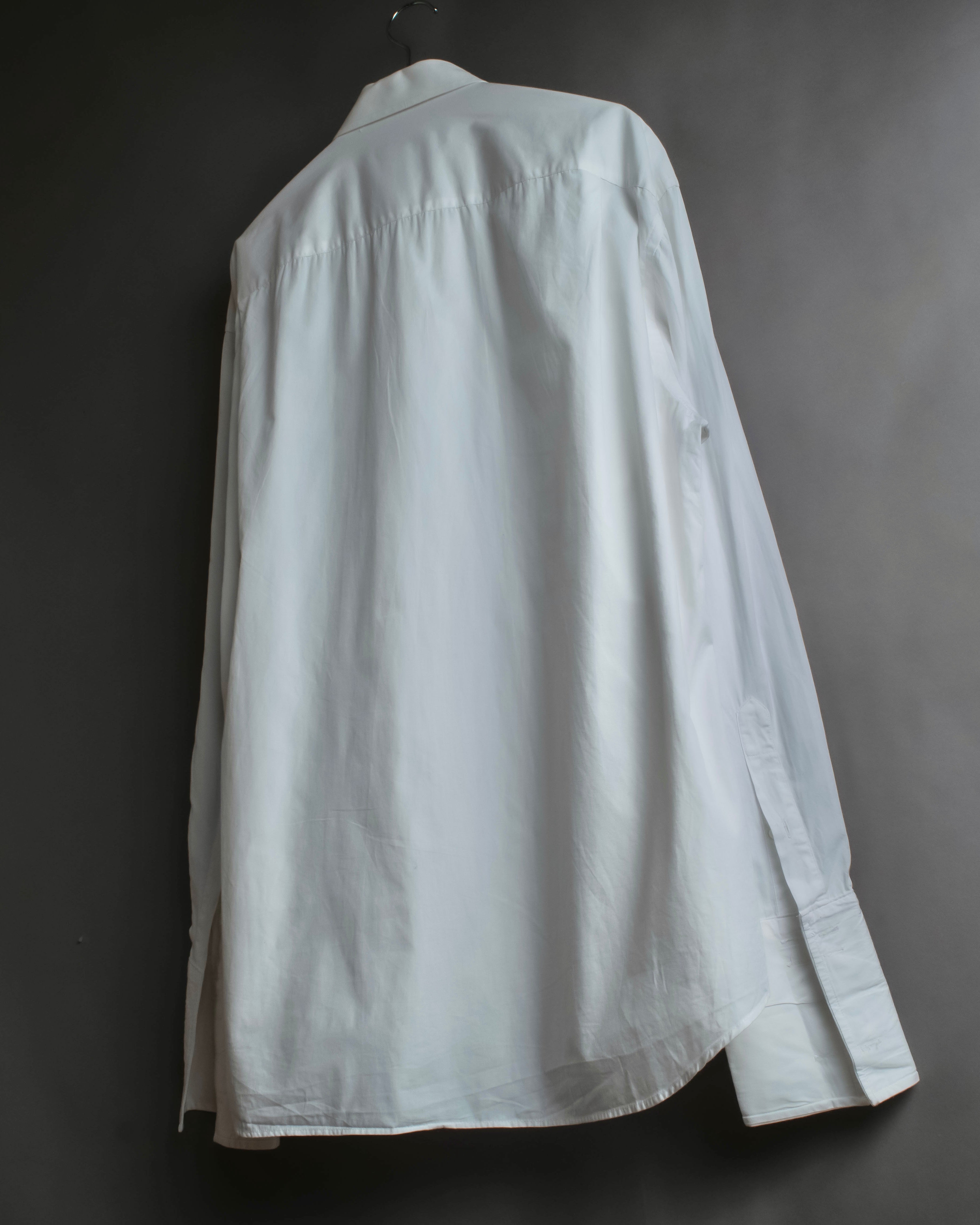 "Christian Dior" Pintuck design wide spread collar dress shirt