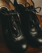 -SPECIAL- “Christian Dior” 00’s Ornate metal heel lace-up ankle boots