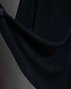 "GIANNI VERSACE" Tassel lace-up design A-line silhouette black dress