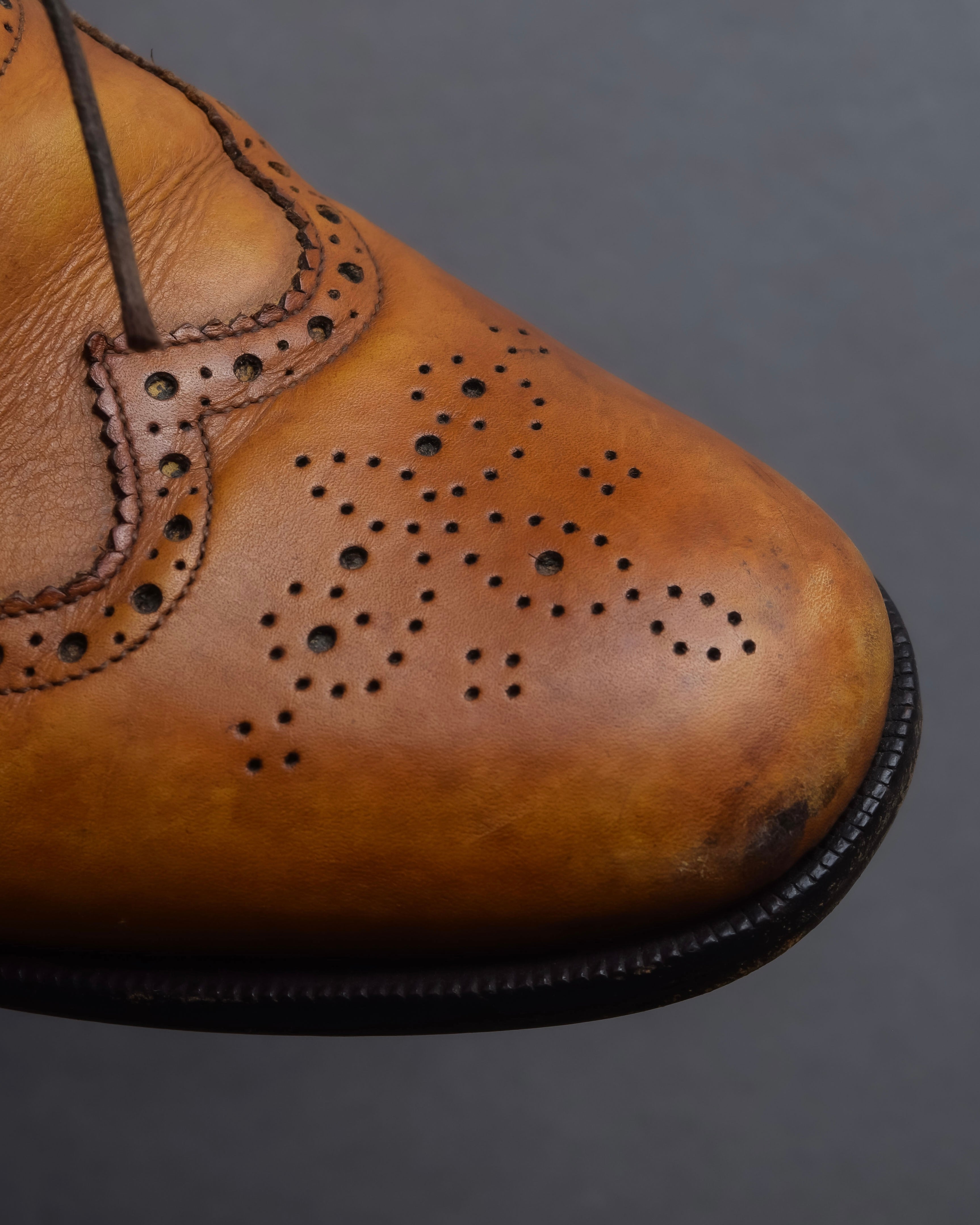 "Christian Louboutin" Brogue detail wingtip leather shoes