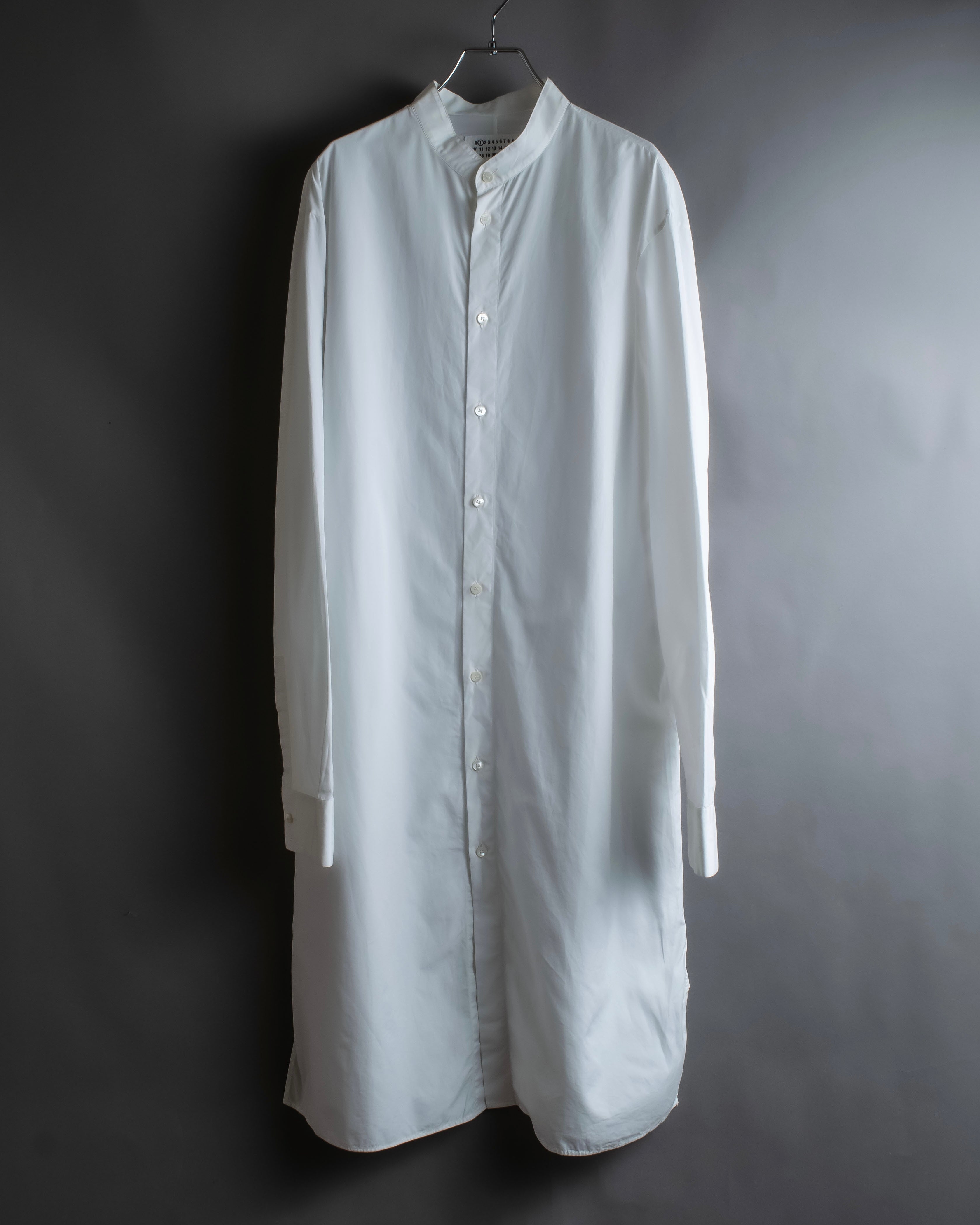 "MAISON MARGIELA" 18AW No-collar design Super long shirt