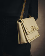 -SPECIAL- “Salvatore Ferragamo” 2015-2017 Vara studded chain shoulder bag