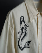 "PRADA" 22SS Sea fable motif print oversized shirt