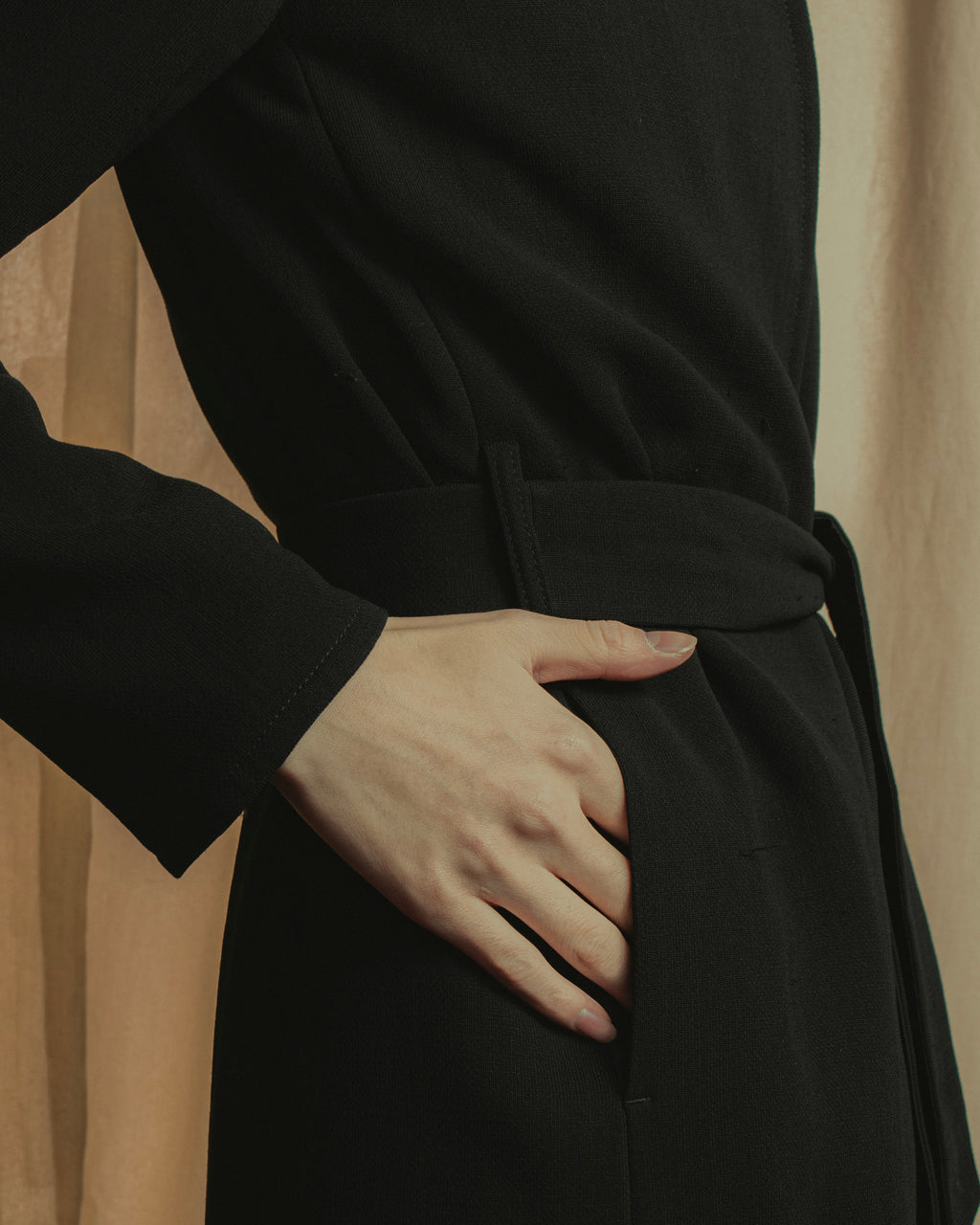 "Max Mara" Reversible belted collar coat