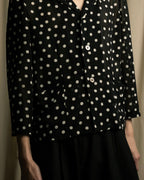 "robe de chambre COMME des GARCONS" 2002SS White dot pattern open collar shirt